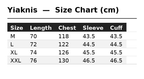 Yiaknis Men's Black and White V-Neck Polo Shirt, Script and Flag Print – size chart