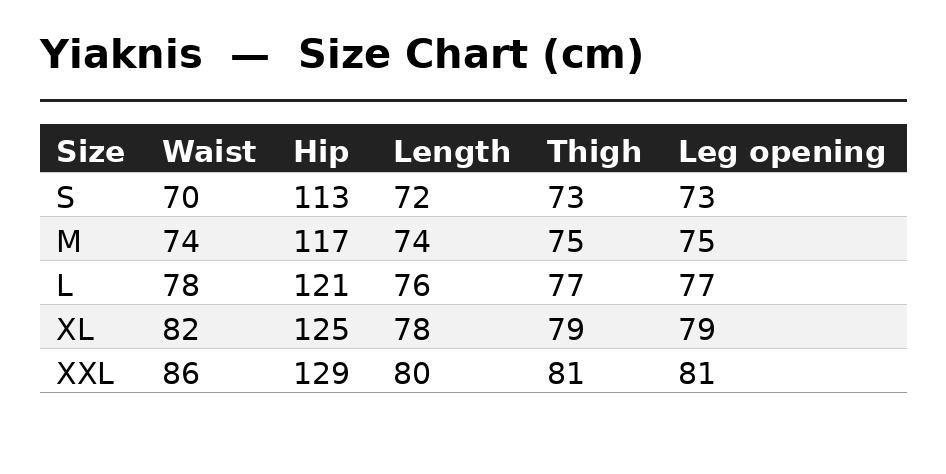 Yiaknis Cropped Cargo Trousers, Drawstring Hems, Blue and Black – size chart