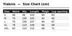 Yiaknis Flared Trousers, Drawstring Waist, Beige and Navy – size chart