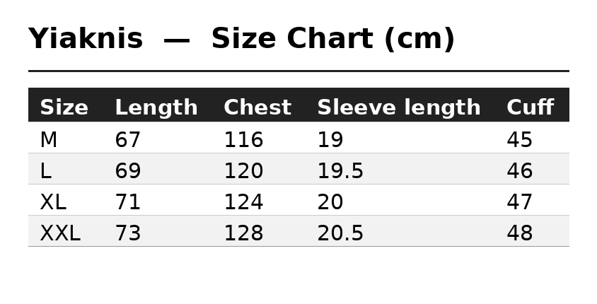 Yiaknis Washed T-Shirt, Red Script Print, Blue and Beige – size chart