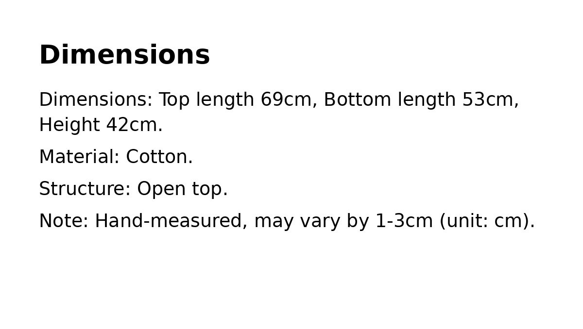 English product information card