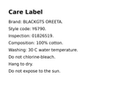 Yiaknis Wide-Leg Trousers with Rope Front Lacing, Black and Beige – english product label card
