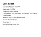 Yiaknis Striped Wide-Leg Trousers, Letter Print, Black and White Stripes – english product label card