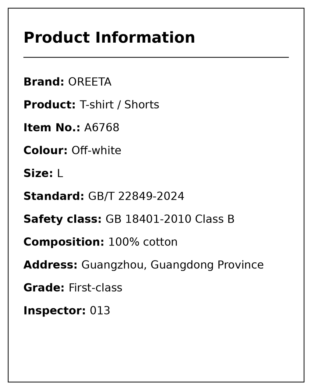 Yiaknis Wide-Leg Cropped Cargo Trousers, Lace-Up Legs, Off White and Black – product information card